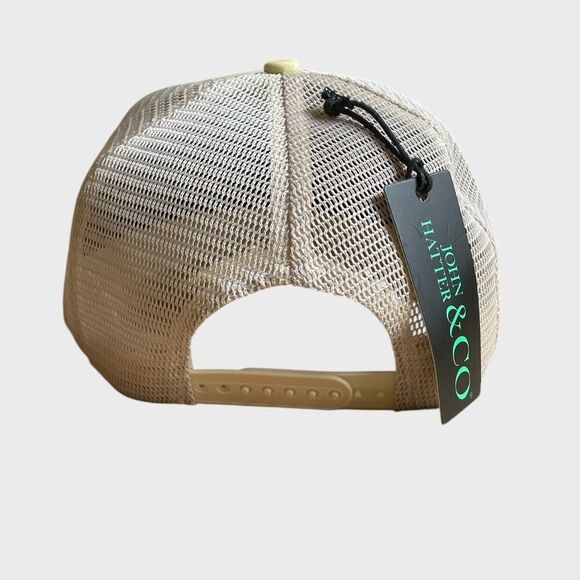 NWT John Hatter & Co VIP Trucker Hat Cap Ivory/Cream Adjustable Unisex Streetwea main image 4